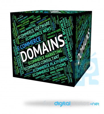 Domains Word Indicates Dominions Empire And Words Stock Image