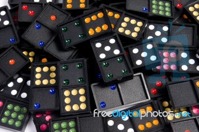 Domino Pieces Stock Photo