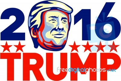 Donald Trump 2016 President Retro Stock Image