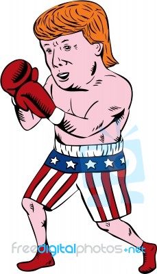 Donald Trump 2016 Republican Boxer Stock Image