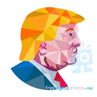 Donald Trump Low Polygon Stock Image