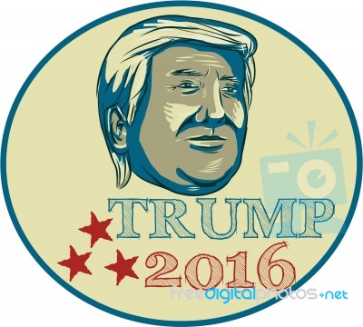 Donald Trump President 2016 Oval Stock Image