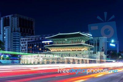 Dongdaemun Gate In Korea Stock Photo