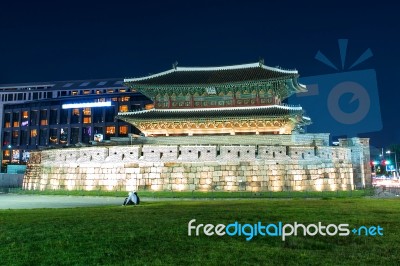 Dongdaemun Gate In Korea Stock Photo