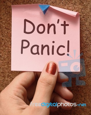 Dont Panic Stock Photo