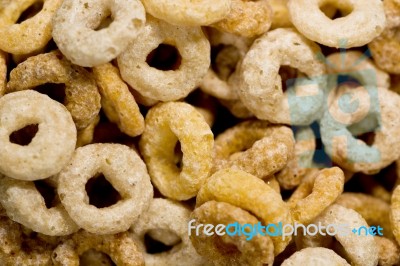 Donut Shaped Cereals Stock Photo