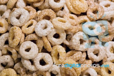 Donut Shaped Cereals Stock Photo