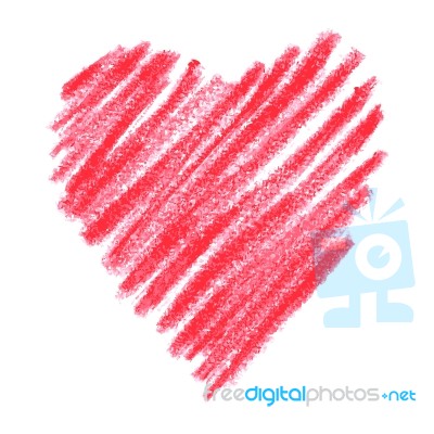 Doodle Abstract Hand Drawn Pattern Heart Shaped Stock Image