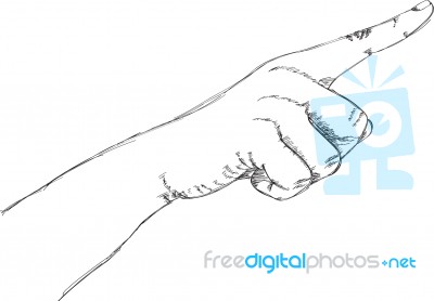 Doodle Hand Stock Image