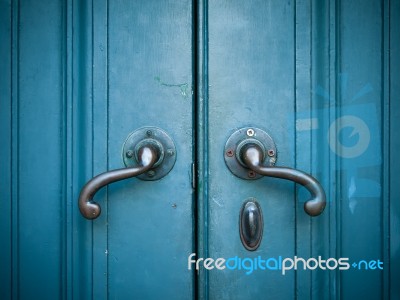 Door Handles Stock Photo