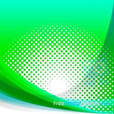 Dotted Green Wave Background Shows Dotted Pattern Or Abstract De… Stock Image