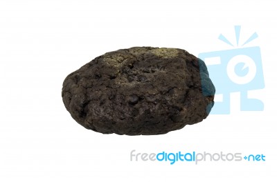 Double Chocolate Chip Cookie On White Background Clipping Path Stock Photo