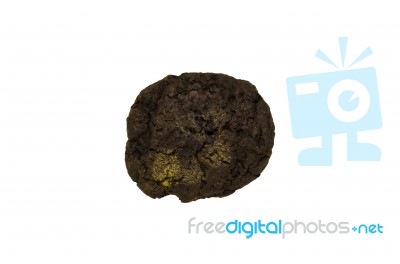 Double Chocolate Chip Cookie On White Background Clipping Path Stock Photo