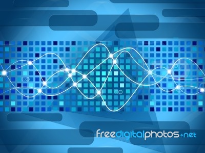 Double Helix Background Means Shining Squares And Shapes
 Stock Image