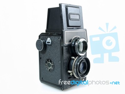 Double Lens Camera Stock Photo