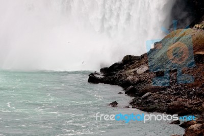 Down The Niagara Falls Stock Photo