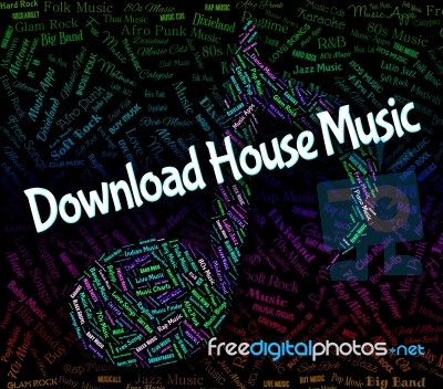 Download House Music Represents Sound Track And Dance Stock Image