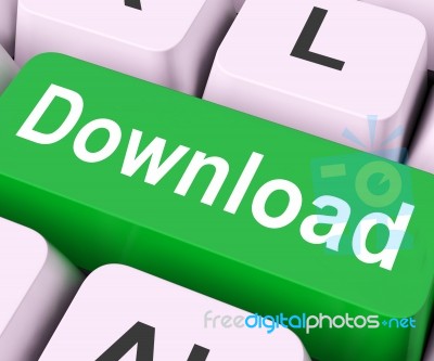 Download Key Means Downloads Or Transfer
 Stock Image