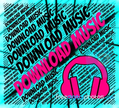 Download Music Indicates Sound Track And Data Stock Image