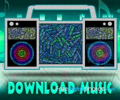 Download Music Indicates Sound Track And Data Stock Image