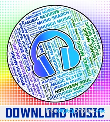 Download Music Indicates Sound Tracks And Acoustic Stock Image