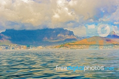 Downtown Cape Town With Table Mountain Stock Photo