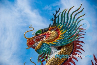 Dragon Chinese In Thailand Stock Photo