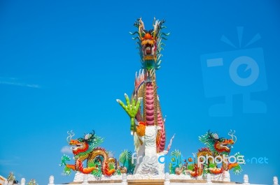 Dragon Chinese In Thailand Stock Photo