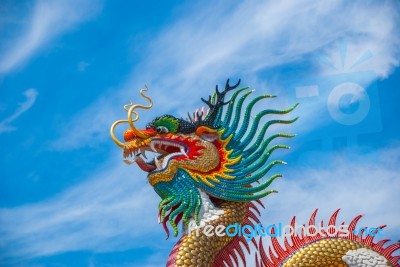 Dragon Chinese In Thailand Stock Photo