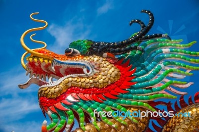 Dragon Chinese In Thailand Stock Photo