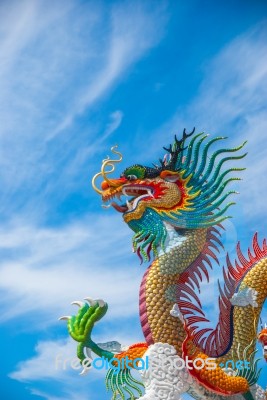 Dragon Chinese In Thailand Stock Photo