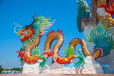 Dragon Chinese In Thailand Stock Photo