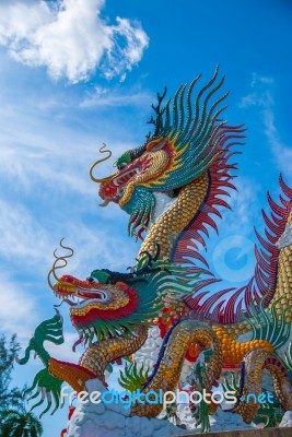 Dragon Chinese In Thailand Stock Photo