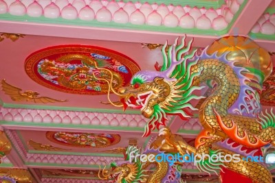 Dragon Chinese In Thailand Country Stock Photo