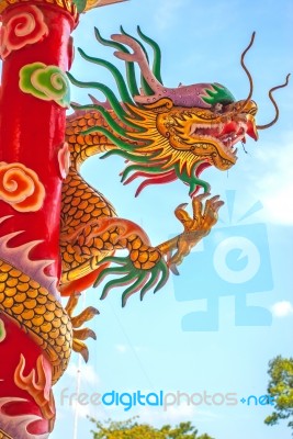 Dragon Chinese In Thailand Country Stock Photo