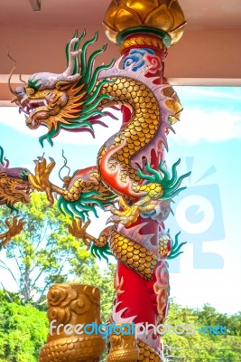 Dragon Chinese In Thailand Country Stock Photo