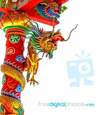 Dragon Chinese In Thailand Country Stock Photo