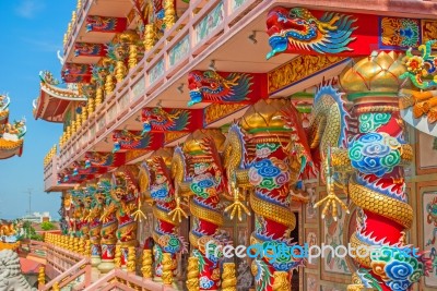 Dragon Chinese In Thailand Country Stock Photo