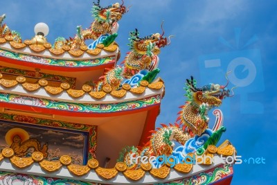 Dragon Chinese In Thailand Country Stock Photo