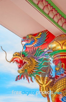 Dragon Chinese In Thailand Country Stock Photo