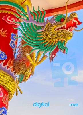 Dragon Chinese In Thailand Country Stock Photo