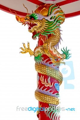 Dragon Chinese In Thailand Country Stock Photo