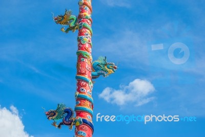 Dragon Chinese In Thailand Country Stock Photo