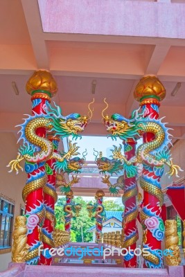 Dragon Chinese In Thailand Country Stock Photo