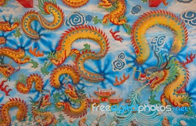 Dragon Chinese In Thailand Country Stock Photo