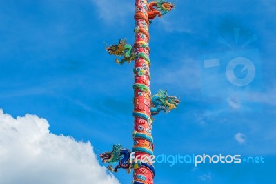 Dragon Chinese In Thailand Country Stock Photo