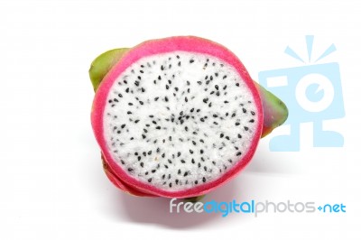 Dragon Fruit  White Background Stock Photo