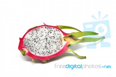 Dragon Fruit  White Background Stock Photo