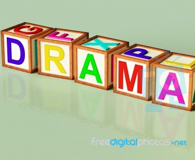 Drama Blocks Show Roleplay Theatre Or Production Stock Image