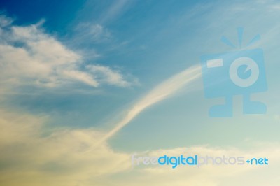 Dramatic Cloudy Blue Sky In Day Time Stock Photo